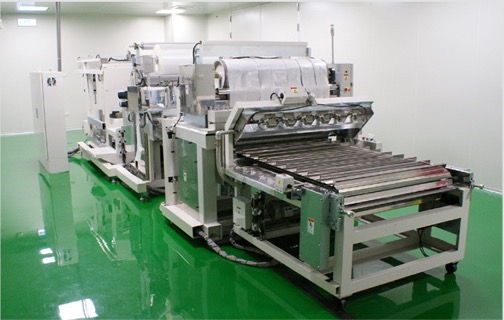 Water-based coating equipment and clean production area at Three Mast